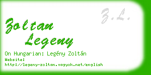 zoltan legeny business card